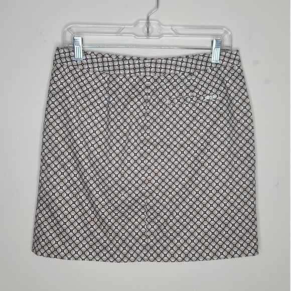 Izod Golf tan black white grey geometric skort skirt - 2 - pickleball tennis - Picture 4 of 8